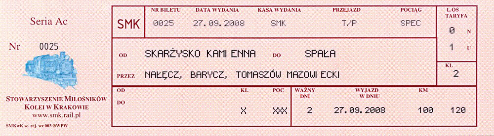 Bilet na przejazd specjalny