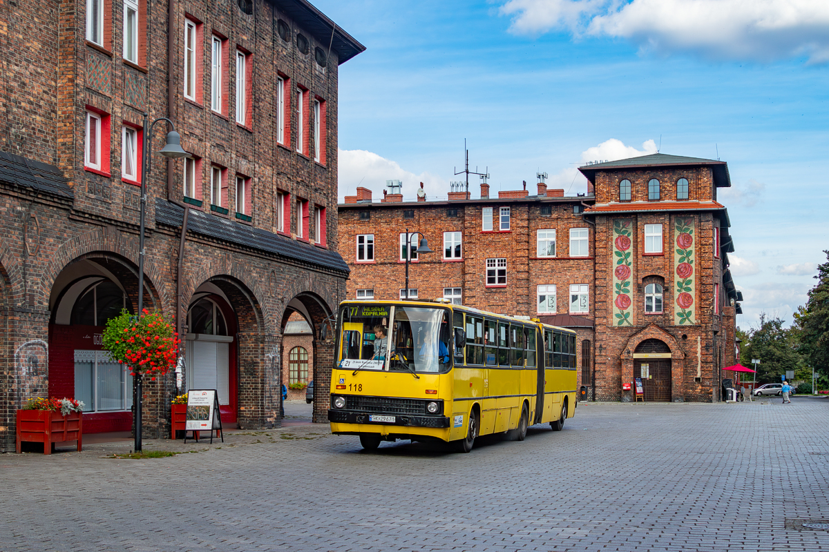 Ikarus 280.70E #118: Katowice, ul. Krawczyka