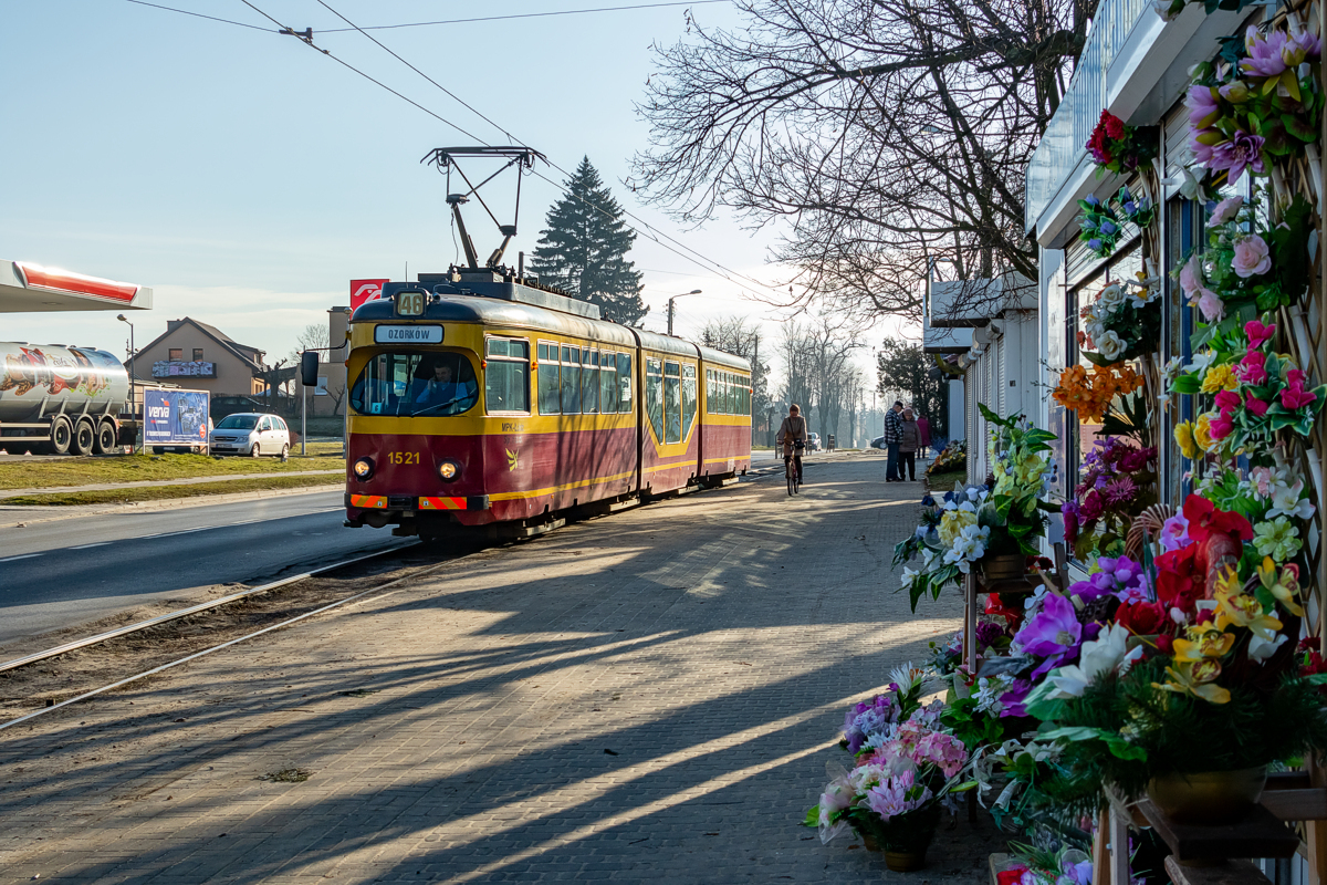 GT8N #1521: Ozorków, ul. Zgierska