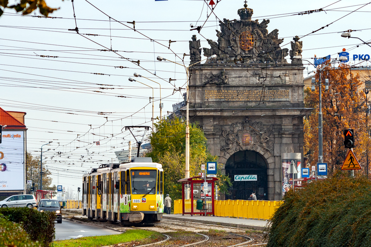 KT4Dt #105+107: Szczecin, Brama Portowa 