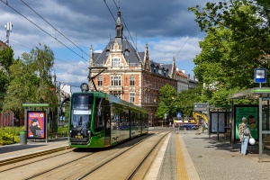 Moderus Gamma LF03 AC BD #943: Poznań, przystanek Plac Ratajskiego