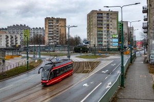 Moderus Beta MF10AC #1010: Sosnowiec, ul. Piłsudskiego Moderus Beta MF10AC #1010: Sosnowiec, ul. Piłsudskiego