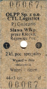Bilet na przejazd specjalny