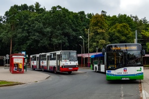 Solaris Urbino 18 #1850, Ikarus 280 #1298: Szczecin, pętla Głębokie 