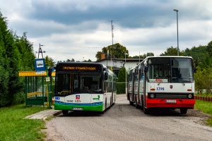 Solaris Urbino 18 #1850, Ikarus 280 #1298: pętla Siedlice 