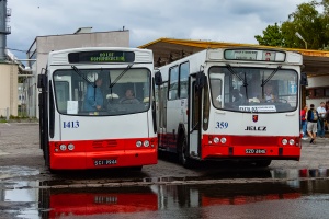Jelcz M11 #359, 120MM/1 #1413: Szczecin, zajezdnia SPA Klonowica