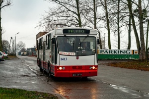 Jelcz 120M #1413: Szczecin, ul. Autostrada Poznańska Jelcz 120M #1413: Szczecin, ul. Autostrada Poznańska